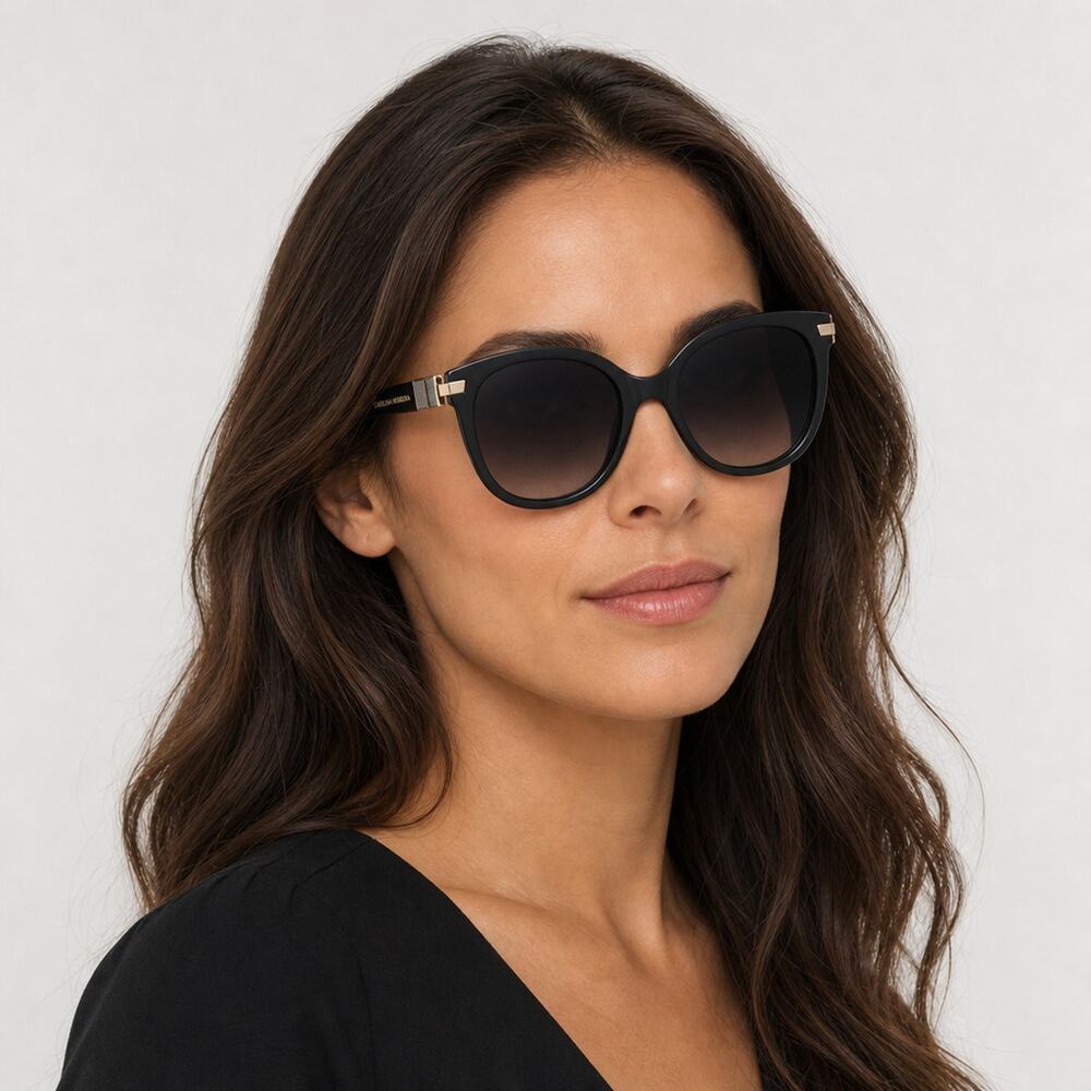 NEW Carolina Herrera HER 0134/S 08079O Black Sunglasses authentic